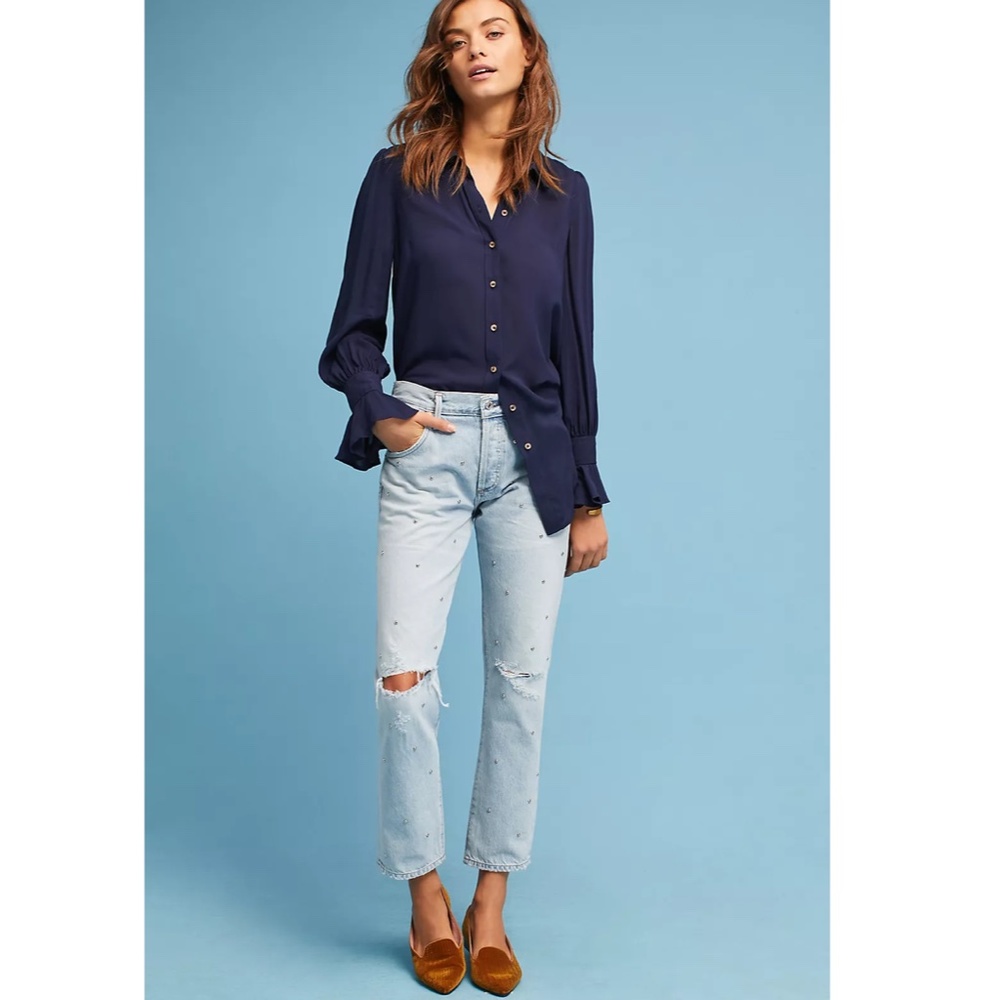 Citizens of Humanity Emerson Studded Distressed Boyfriend Jean